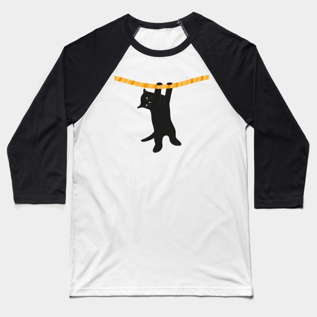 cat and rope Baseball T-Shirt by grafart